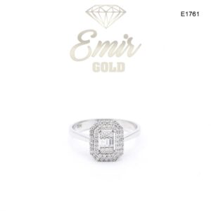 Inel Aur Alb cu Diamant E1761