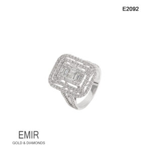 Inel Aur Alb cu DIAMANT E2092