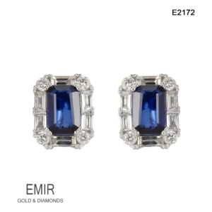 Cercei Aur Alb cu DIAMANT E2172