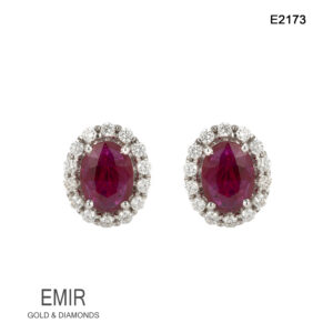 Cercei Aur Alb cu DIAMANT E2173